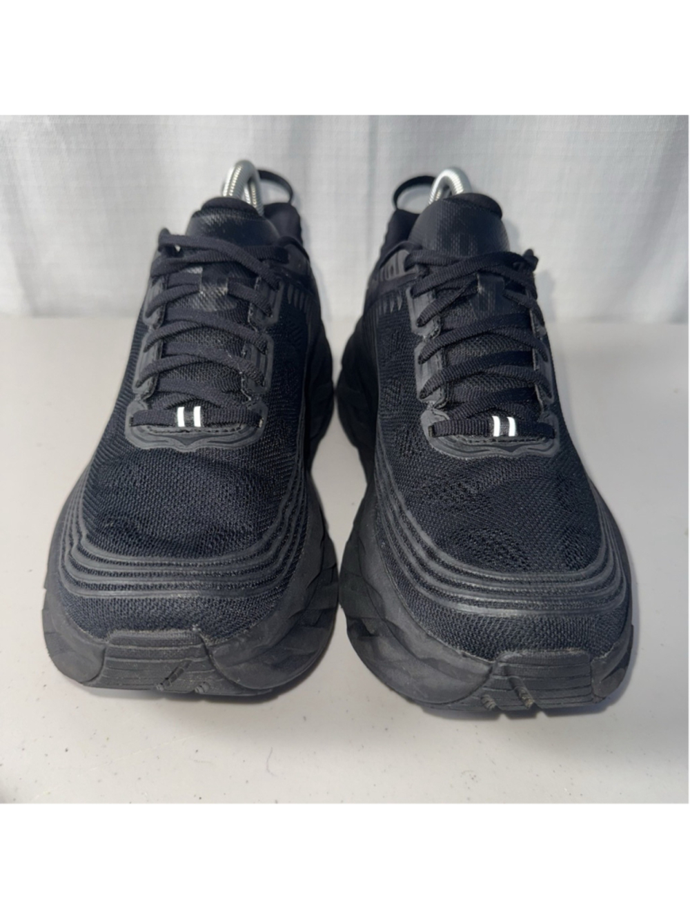 Hoka One One Bondi 6 Triple Black BBLC Womens Size 8.5 Running Shoes 1019270 - Picture 2 of 10